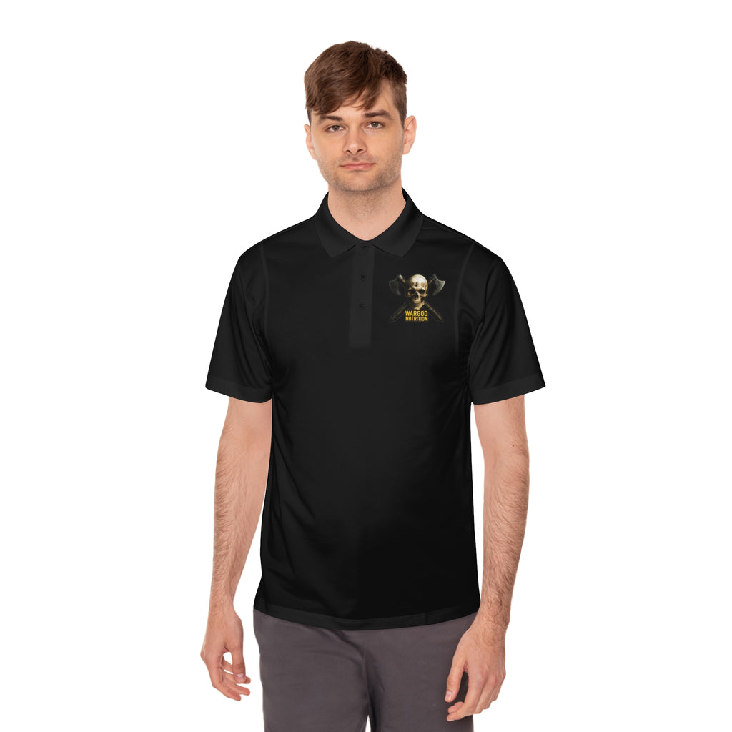 Skull & Crossbones Polo Shirt — Men's Pirate Vibe Embroidered Sport Polo