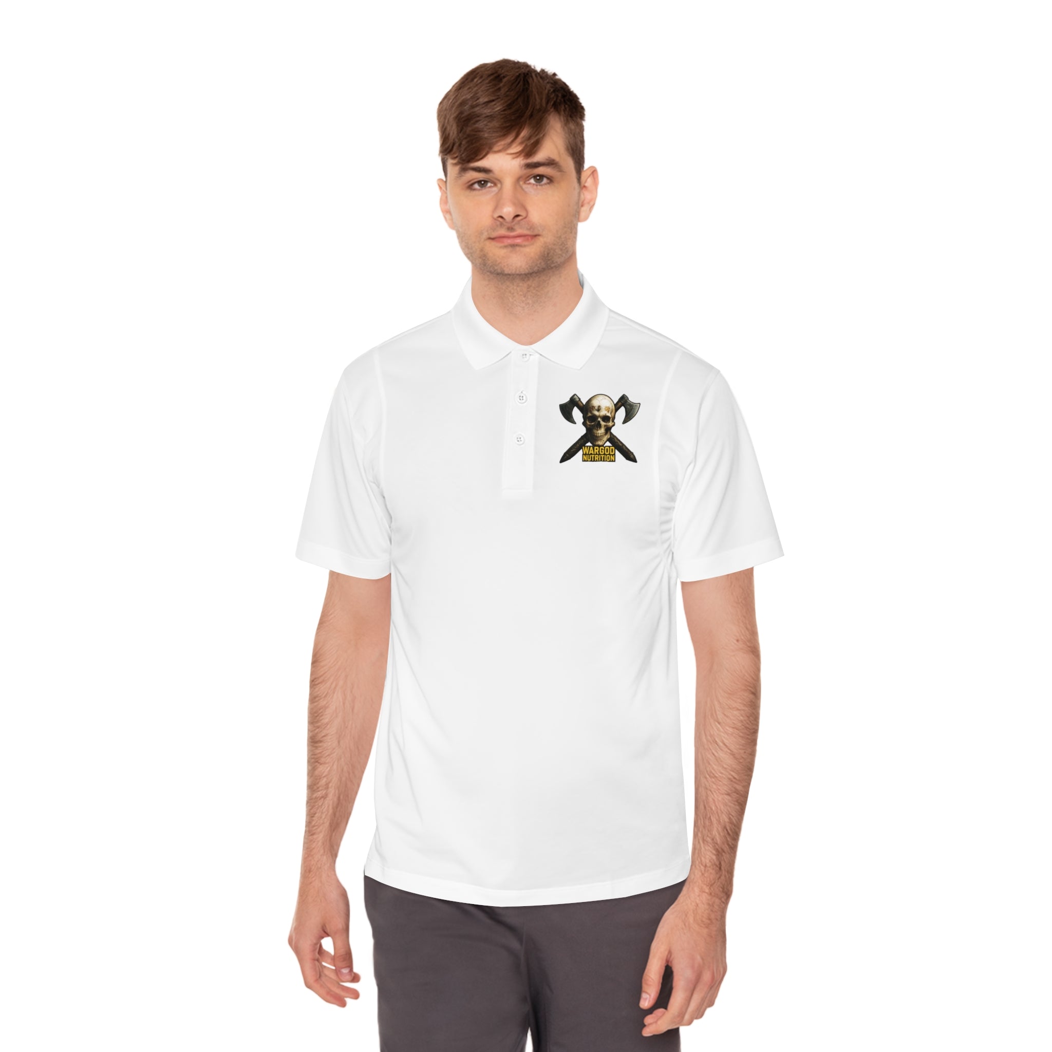 Skull & Crossbones Polo Shirt — Men's Pirate Vibe Embroidered Sport Polo