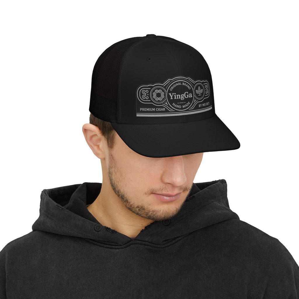 YingGa Vintage Patch Trucker Cap - Mesh Snapback Hat