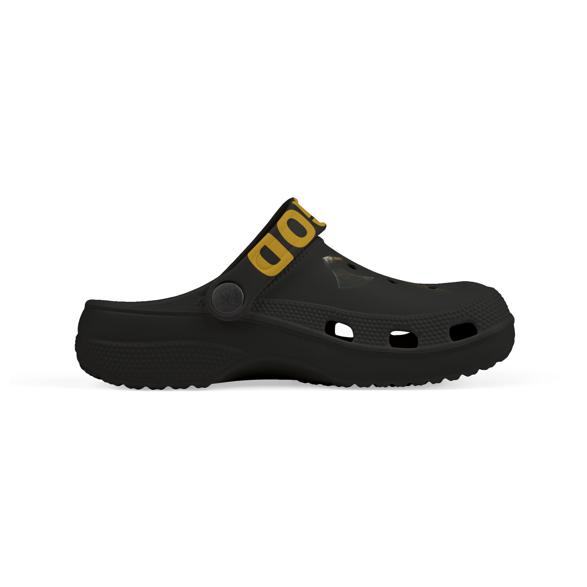 Kids Skull Graphic Foam Clogs — "WARGOD" Neon Edition