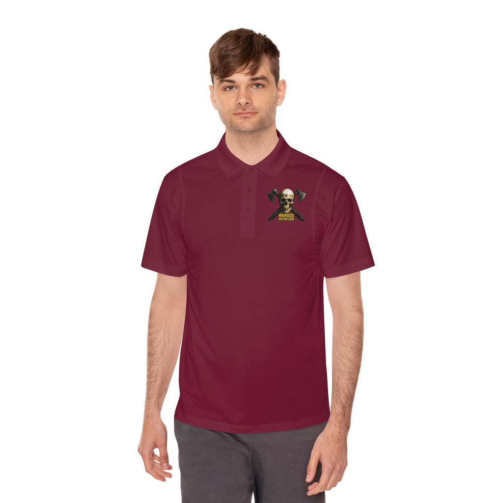 Skull & Crossbones Polo Shirt — Men's Pirate Vibe Embroidered Sport Polo