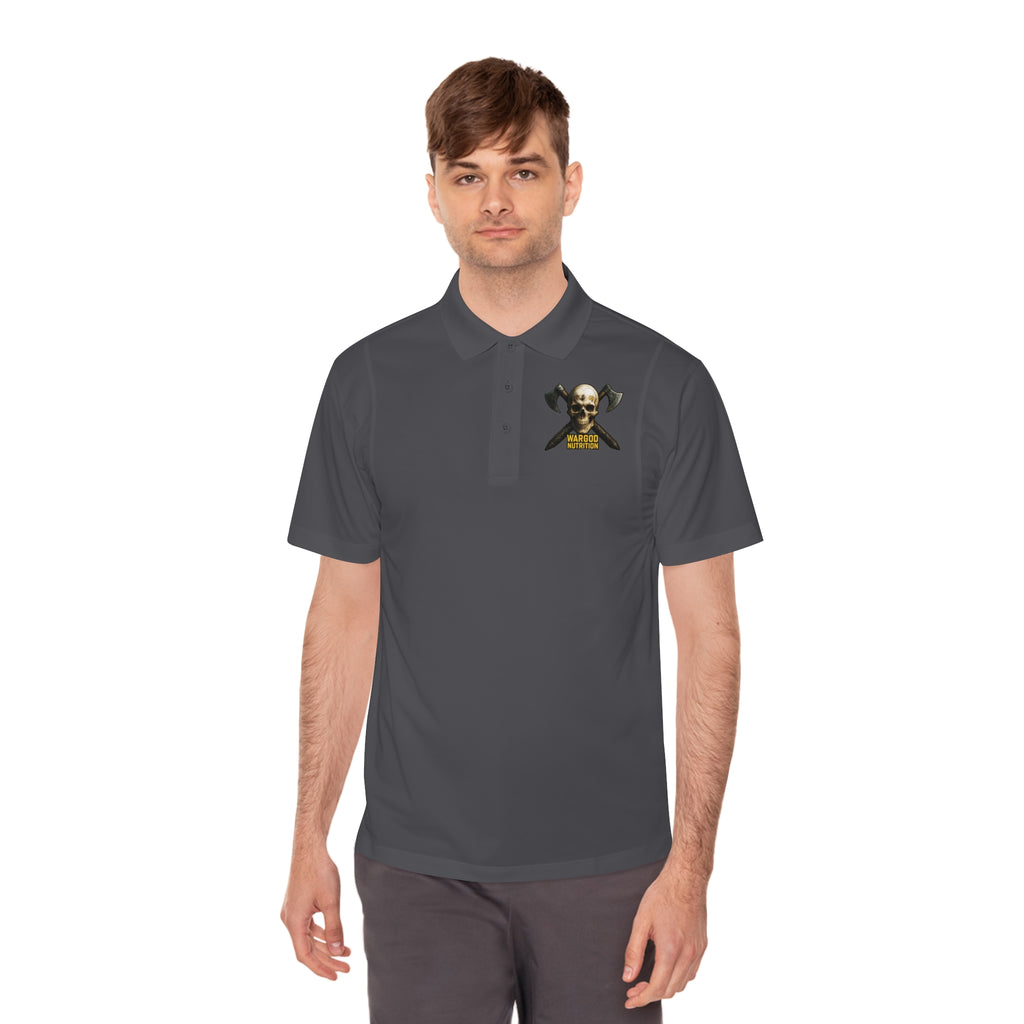 Skull & Crossbones Polo Shirt — Men's Pirate Vibe Embroidered Sport Polo