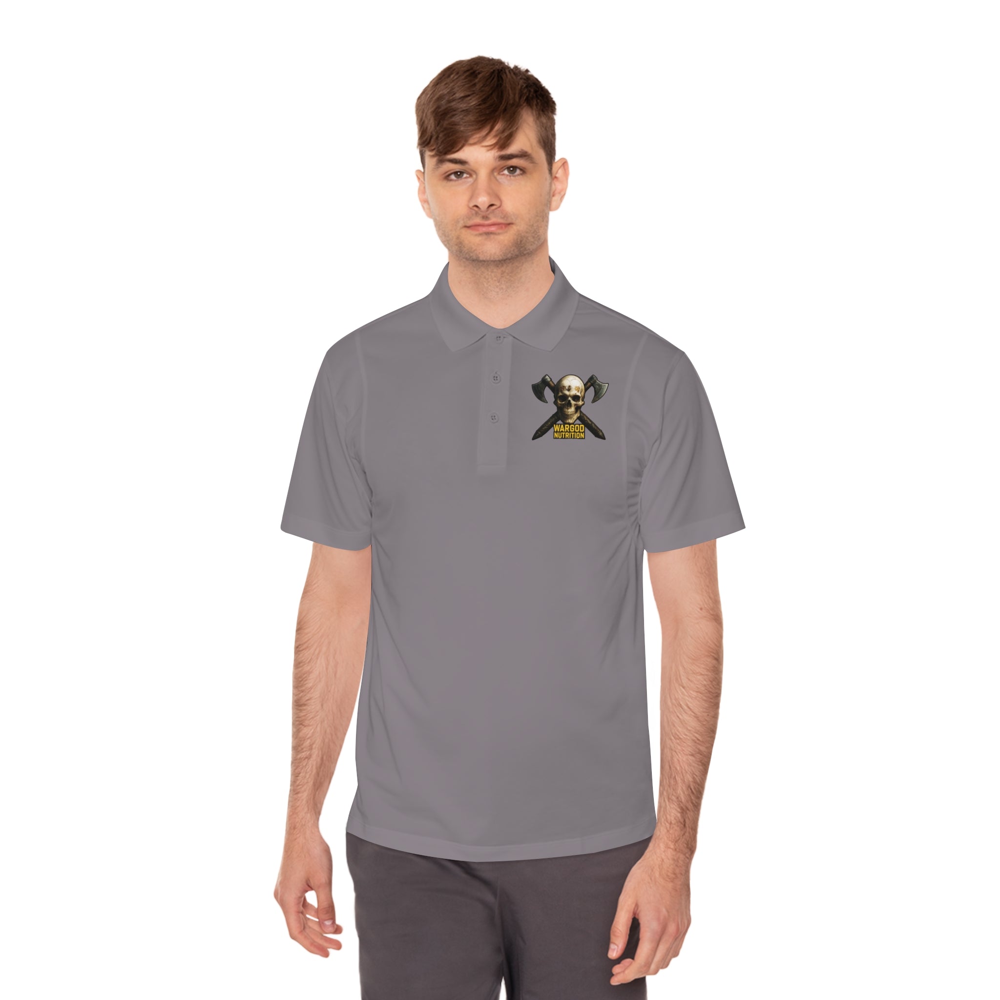 Skull & Crossbones Polo Shirt — Men's Pirate Vibe Embroidered Sport Polo