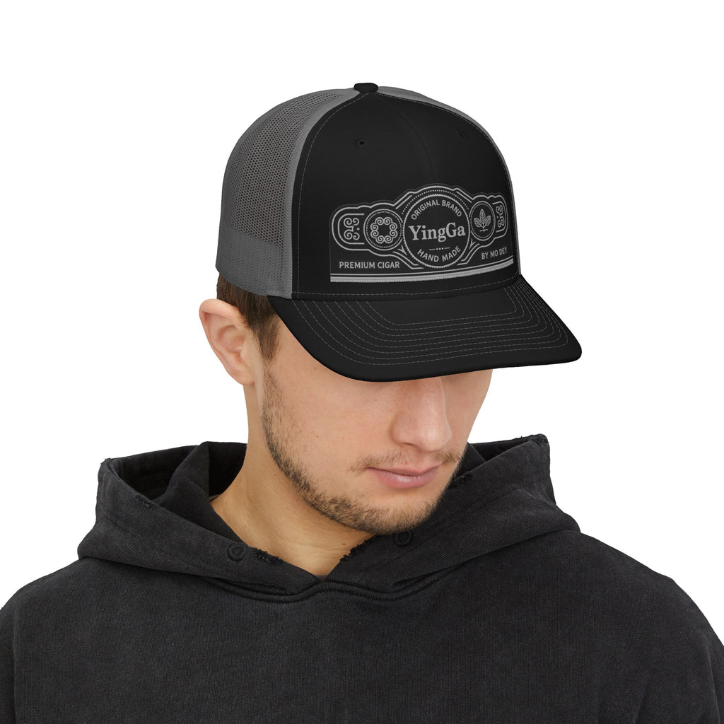 YingGa Vintage Patch Trucker Cap - Mesh Snapback Hat