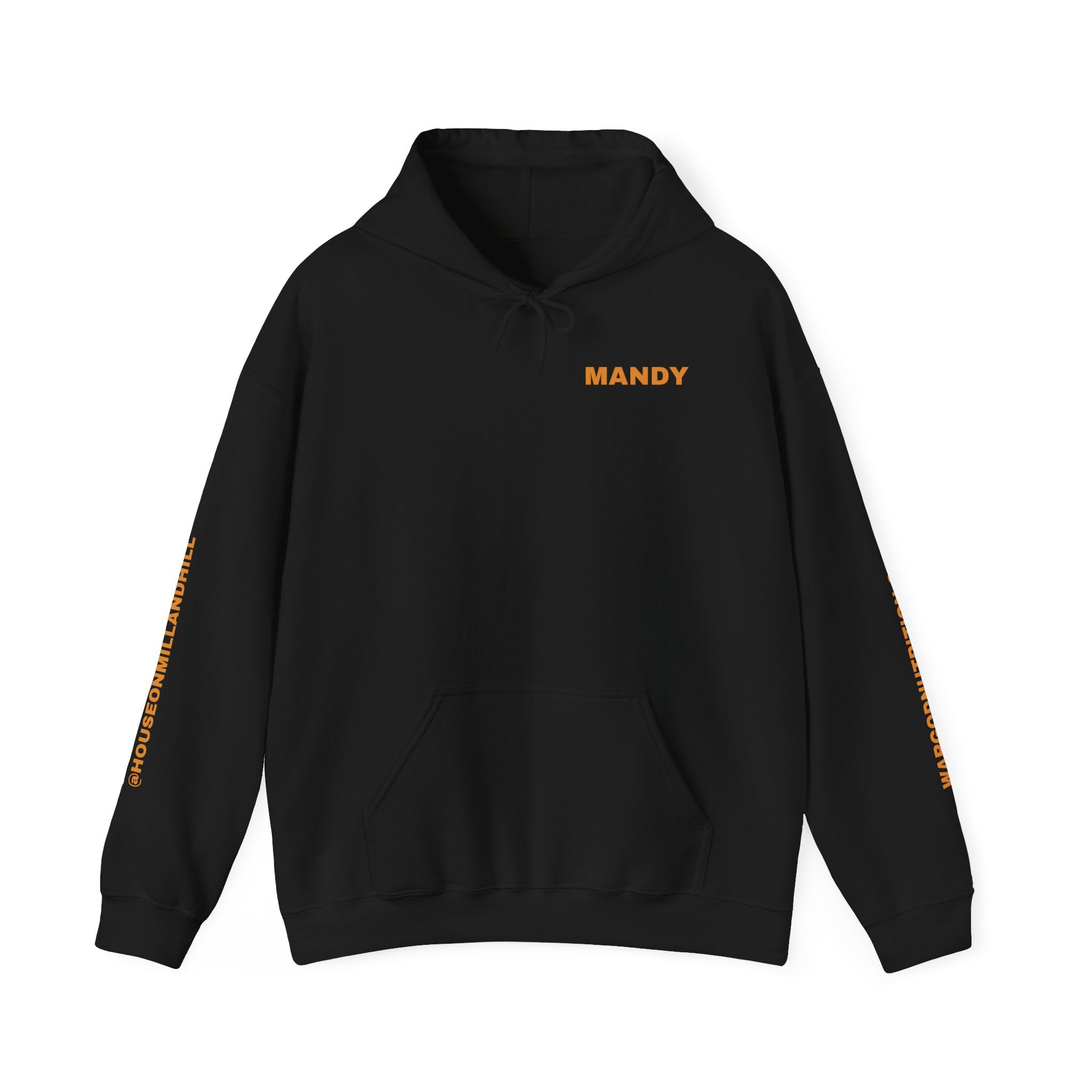 Wargod Nutrition Skull & Axes Hoodie — 'MANDY' Chest Logo, Branded Sleeve Workout Hoodie
