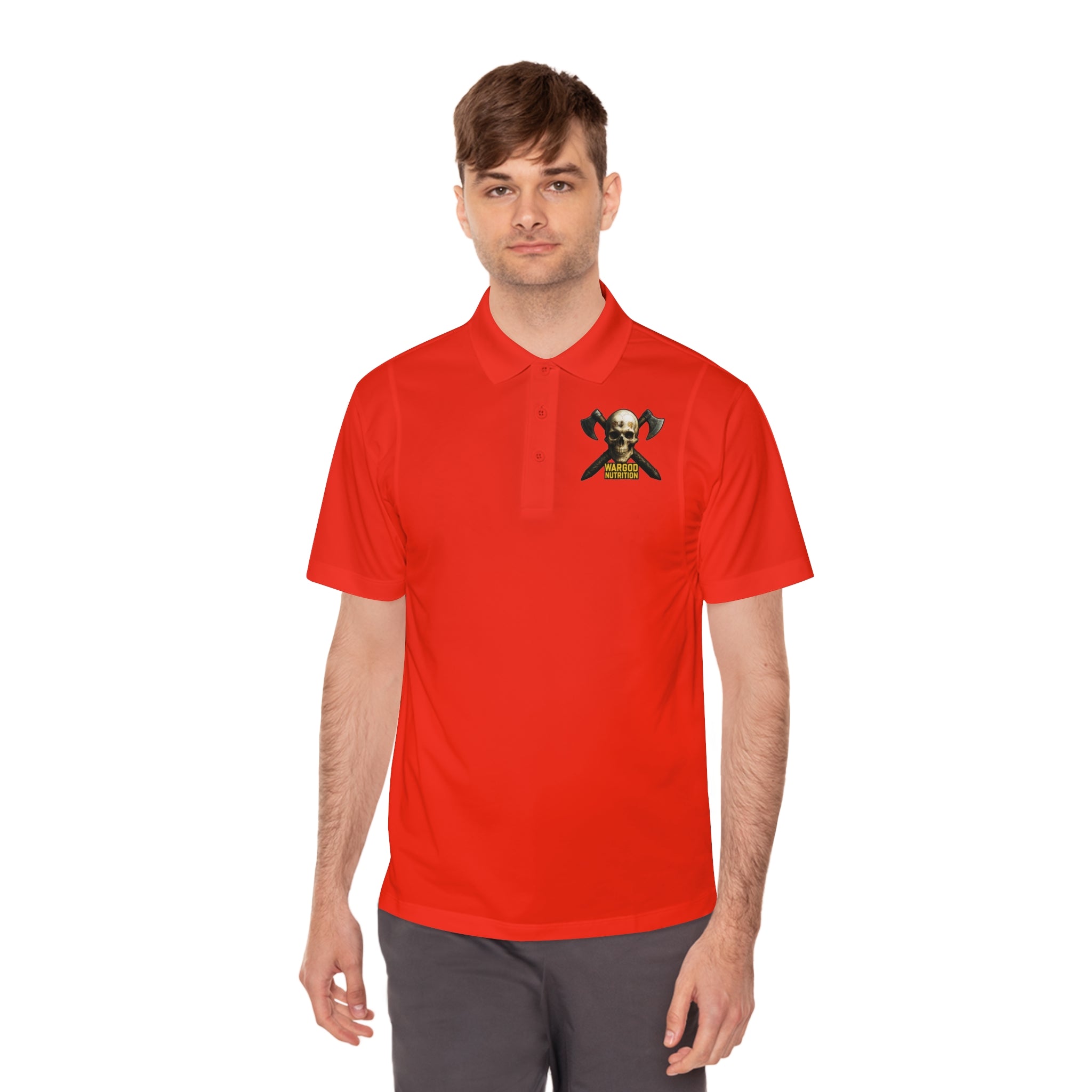 Skull & Crossbones Polo Shirt — Men's Pirate Vibe Embroidered Sport Polo
