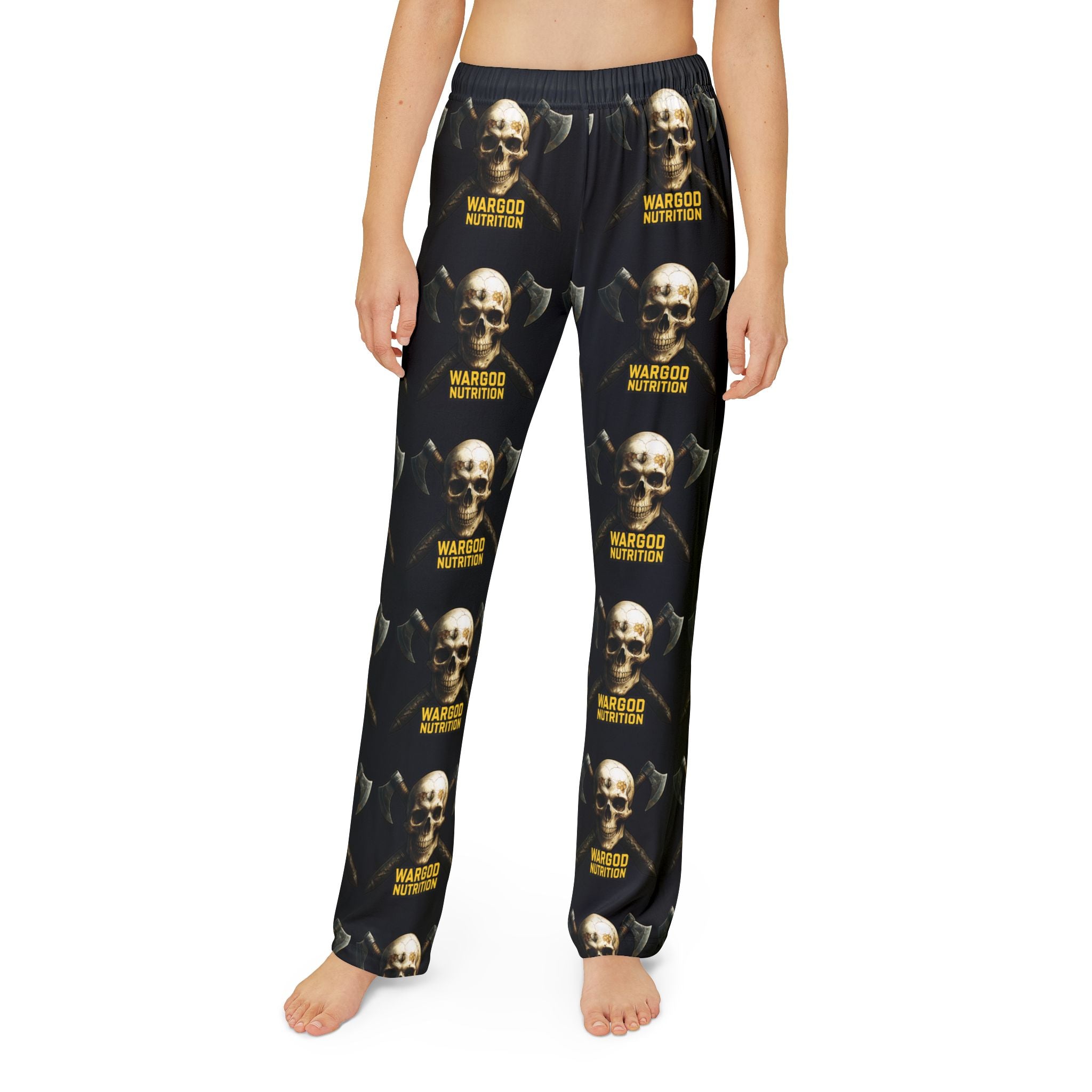Kids Skull Lounge Pants — 'Mardoo Nothing' All-Over Print Cozy Pajama Trousers
