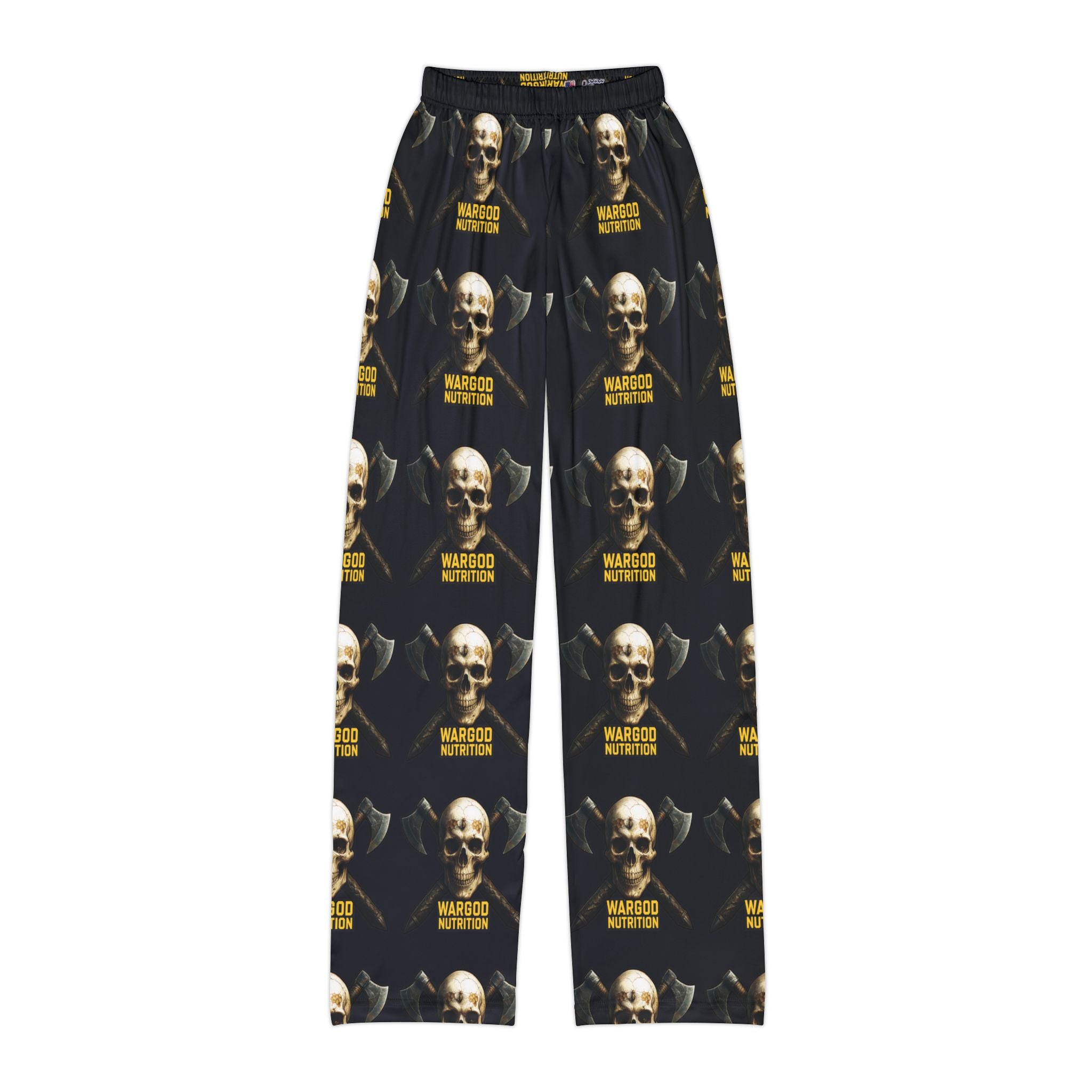 Kids Skull Lounge Pants — 'Mardoo Nothing' All-Over Print Cozy Pajama Trousers